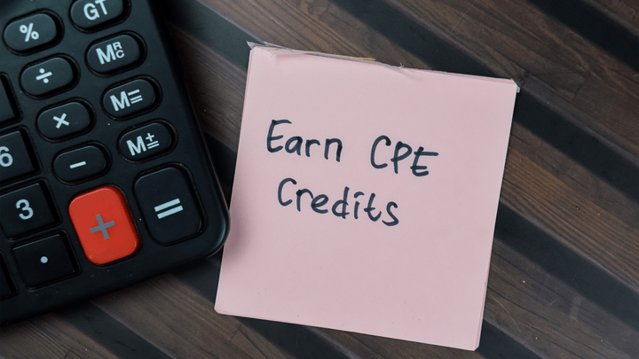 sticky note that says earn cpe credits