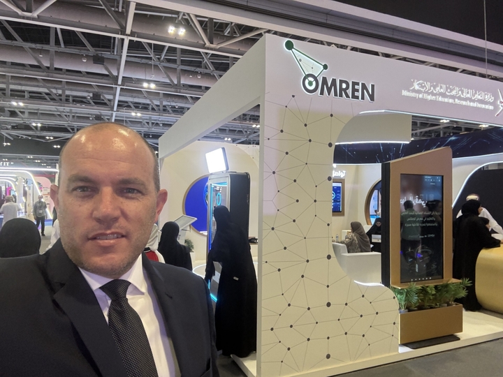 David Bester at the OMREN agreement signing with ACI Learning