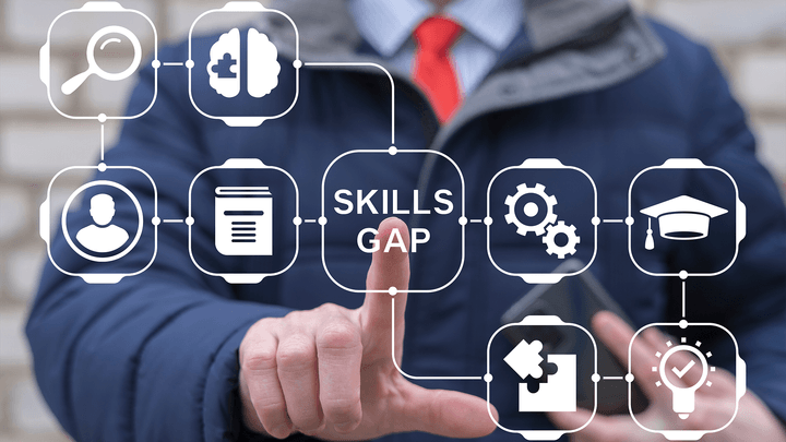 finger selecting skill gap icon