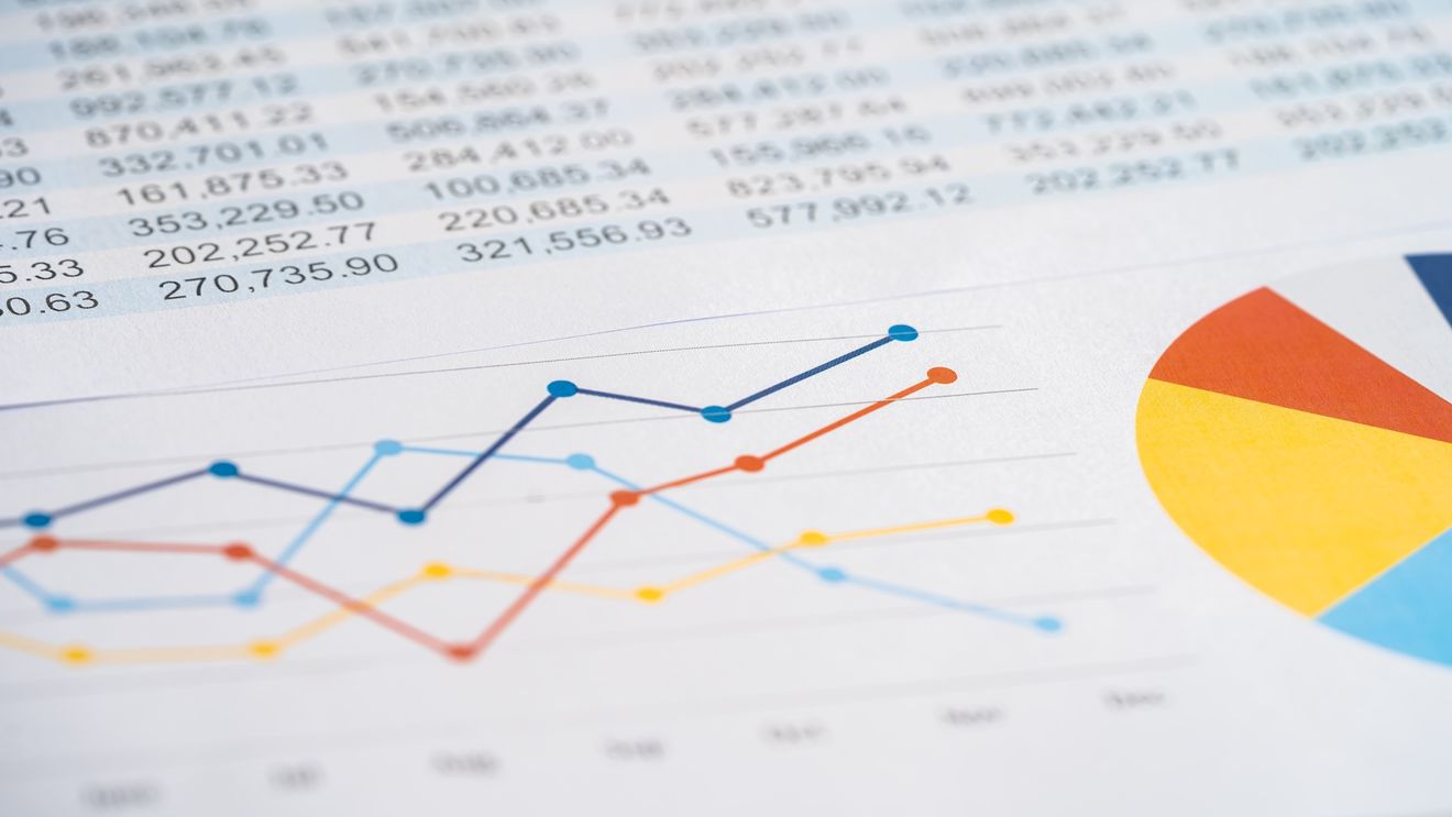 A chart of data representing the data career path